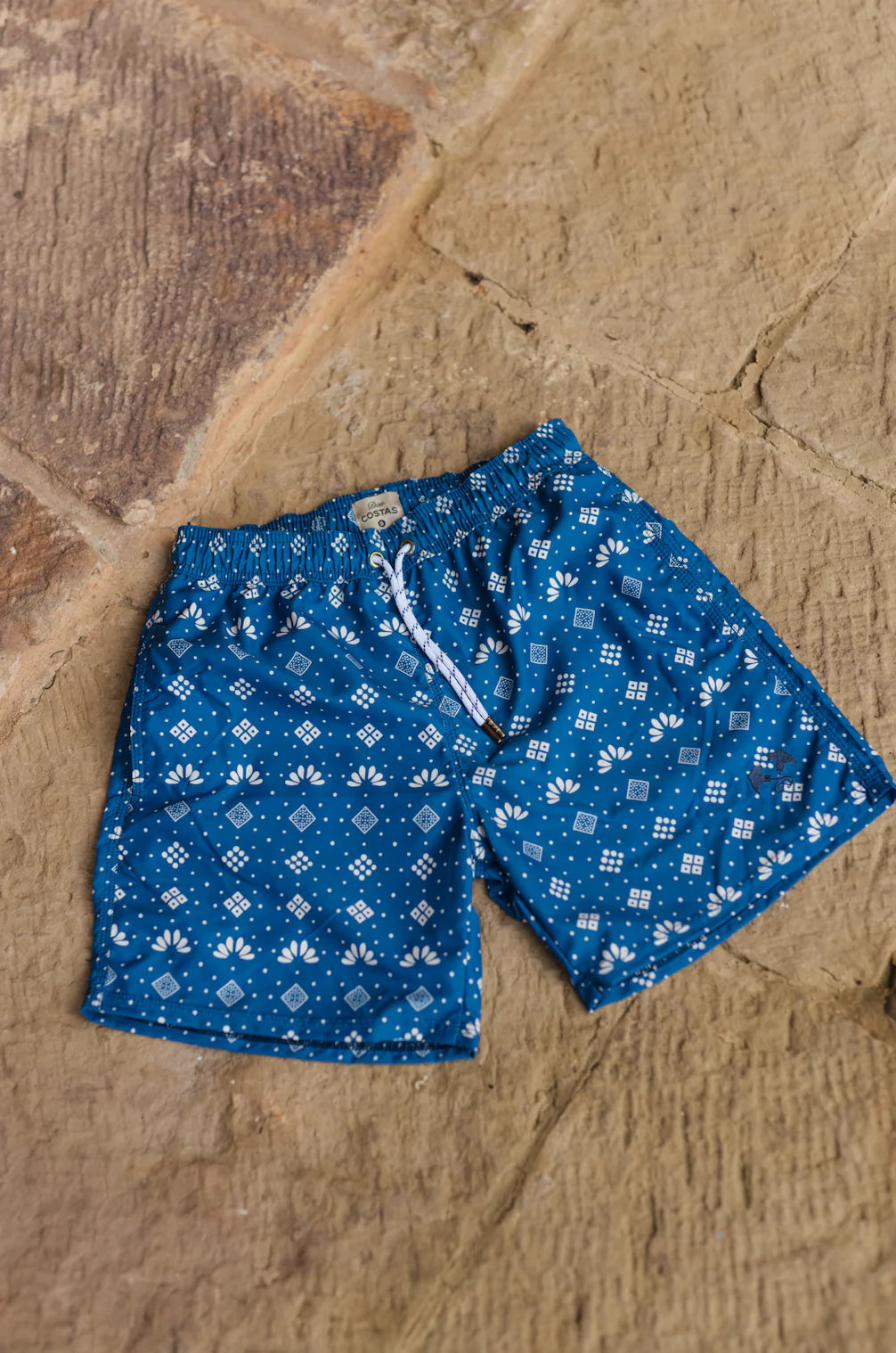 Mediterranean mosaic swim shorts