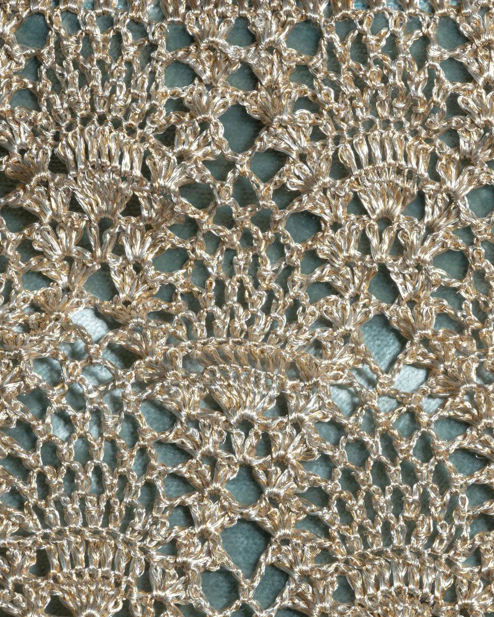 Pineapple clutch white gold turquoise