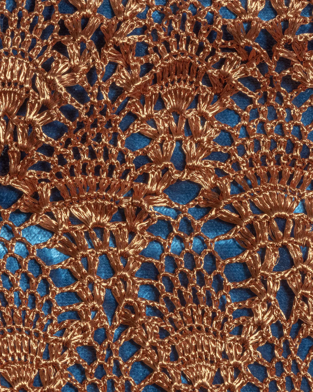 Pineapple clutch copper blue