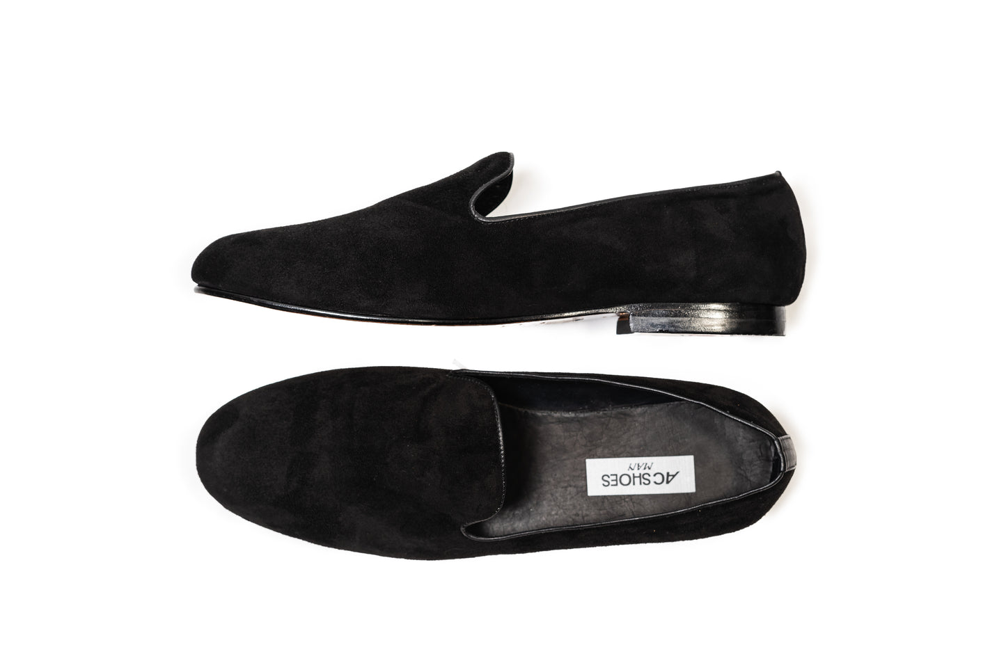 Black suede slipper
