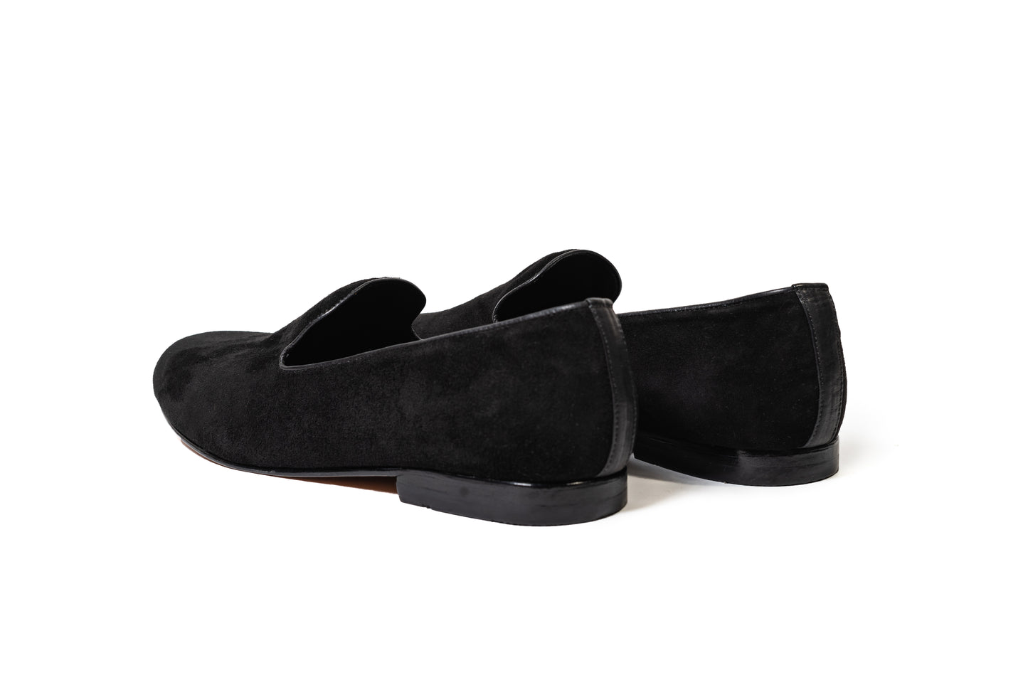 Black suede slipper