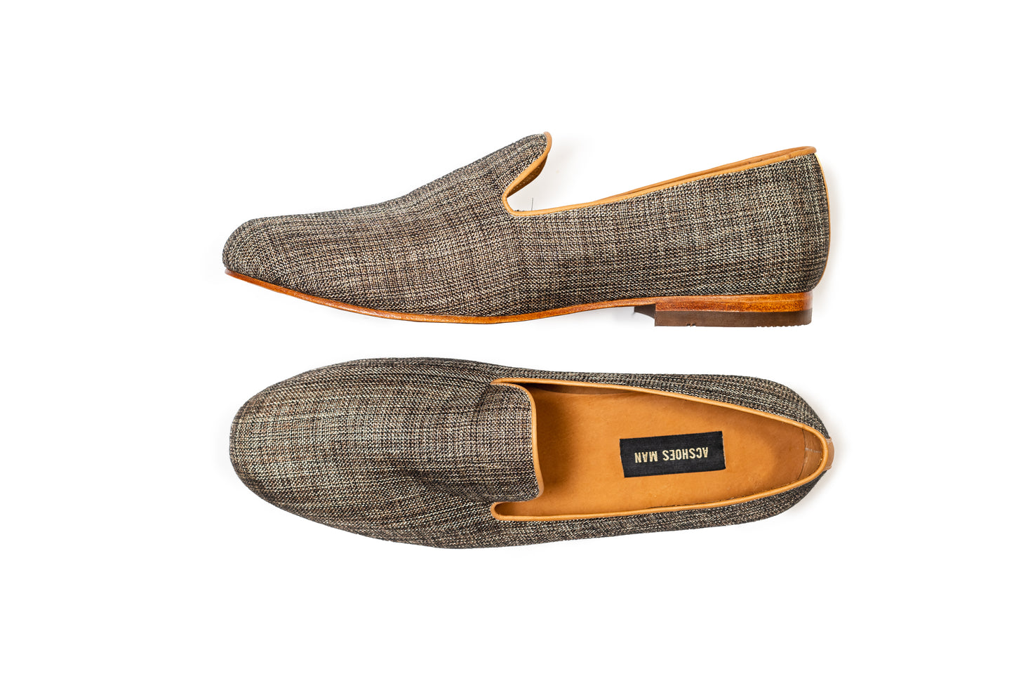 Tobacco linen slipper