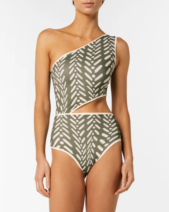 Raisa green linee one piece