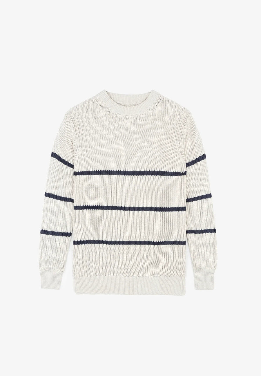 Jersey Neill Tricot-Navy Stripe