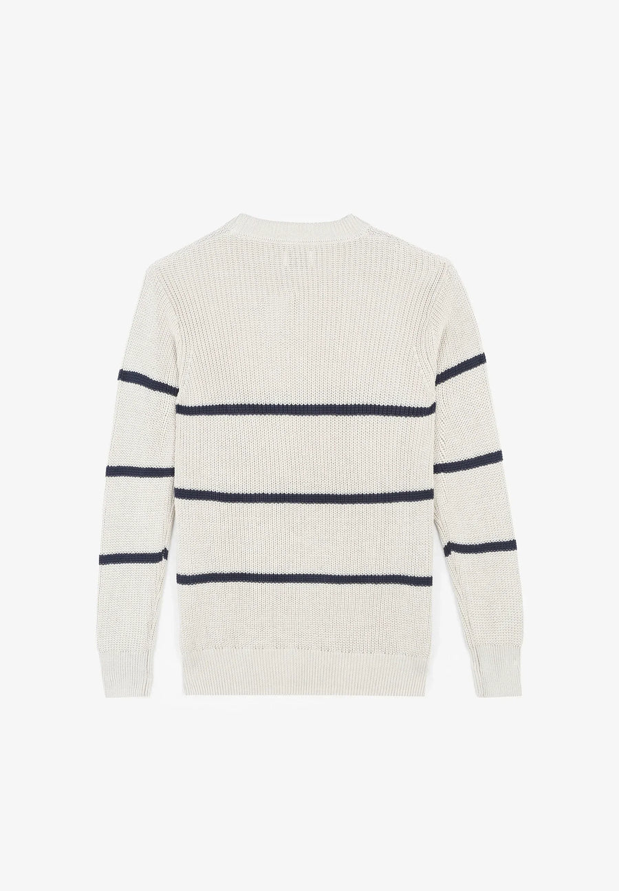 Jersey Neill Tricot-Navy Stripe