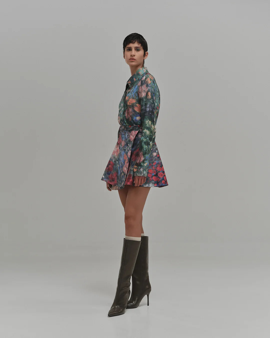 Pliegue mini skirt