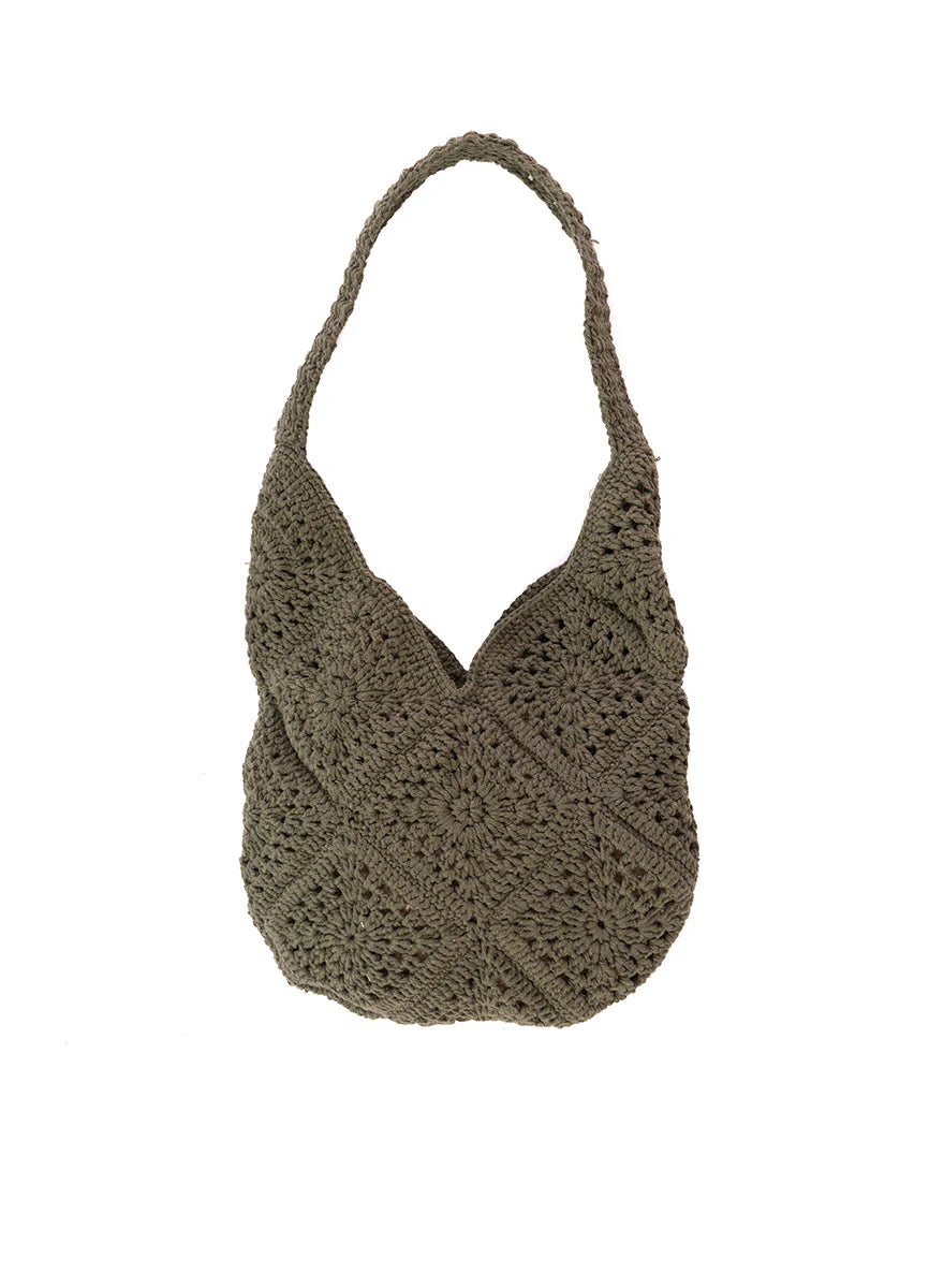 Knitted hand bag