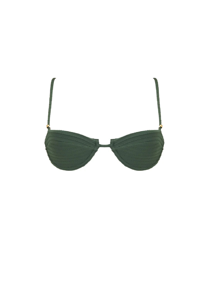 Solid sage dunes vera top