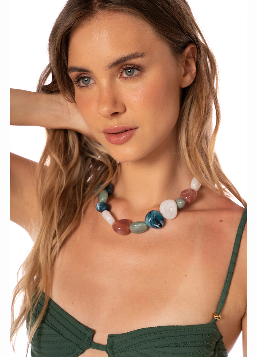 Solid sage dunes vera top