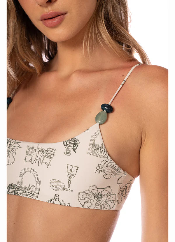 Print sage dunes aldara top