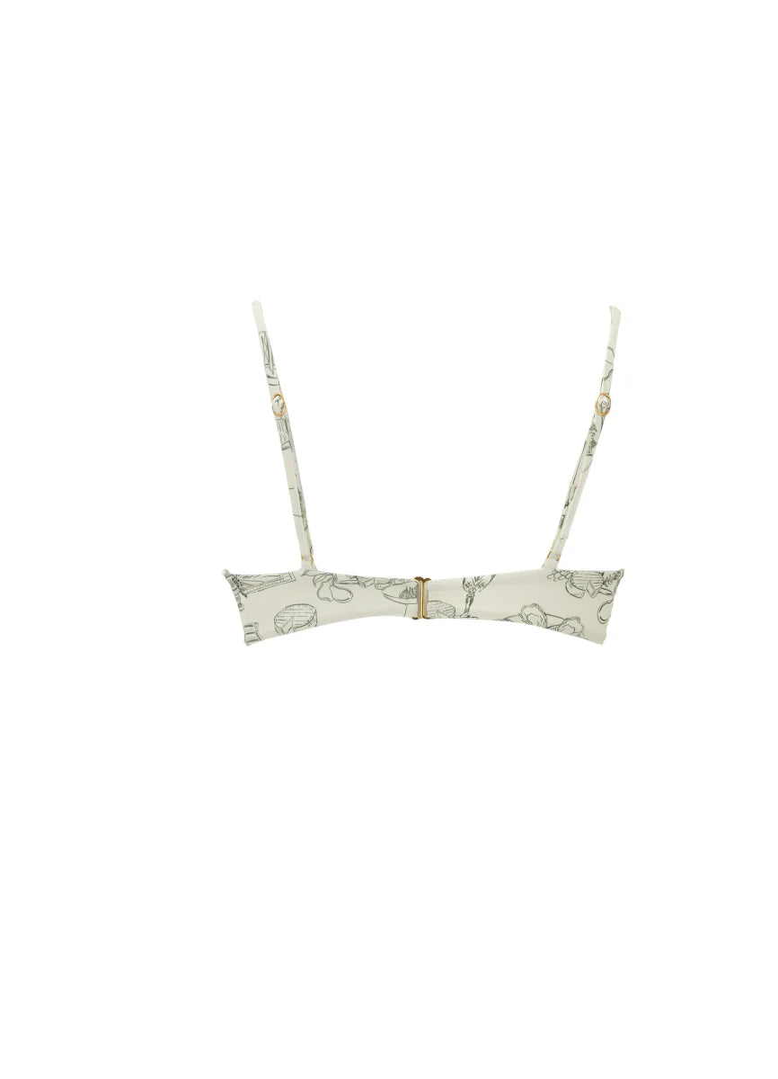 Print sage dunes cristal top