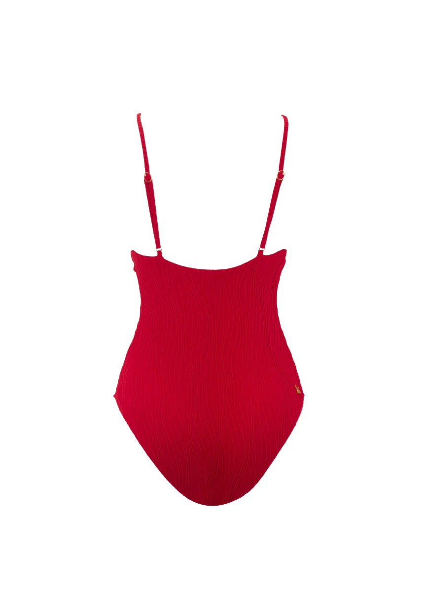 Solid crimson heat amaro one piece