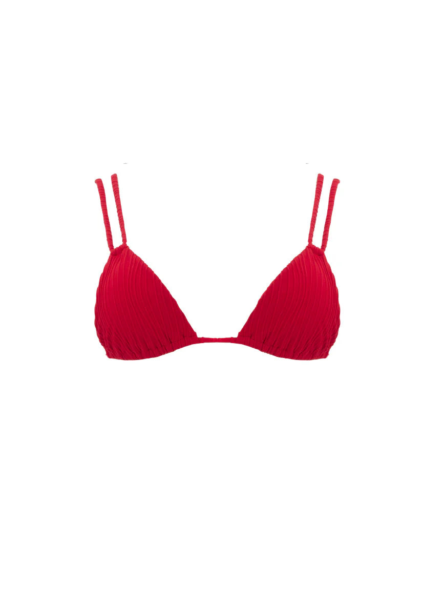 Solid crimson heat nyla top