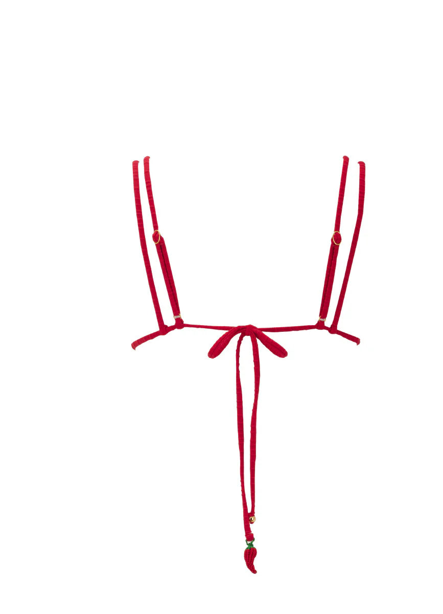 Solid crimson heat nyla top