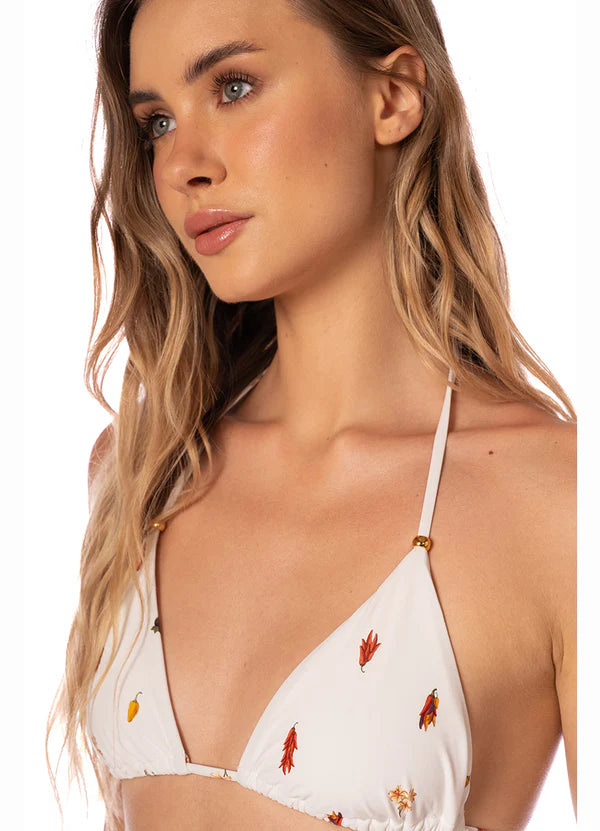 Print crimson heat maui top