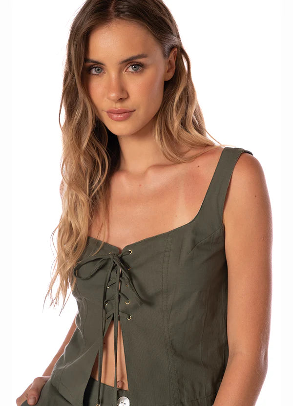 Solid sage dunes dolly vest