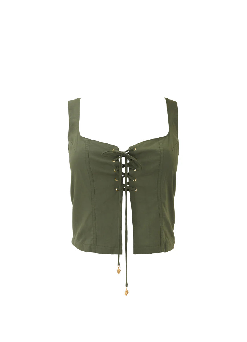 Solid sage dunes dolly vest