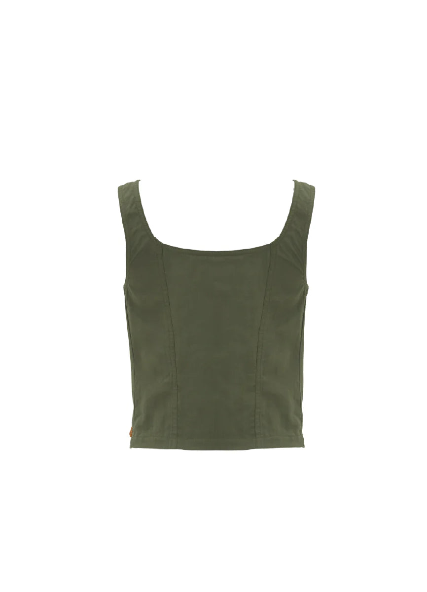 Solid sage dunes dolly vest
