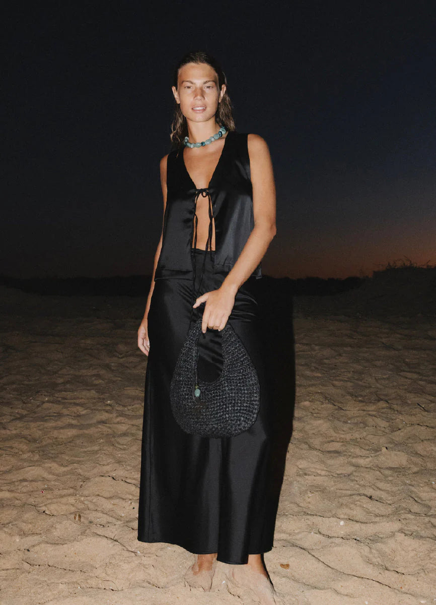 Solid midnight muse beach bag