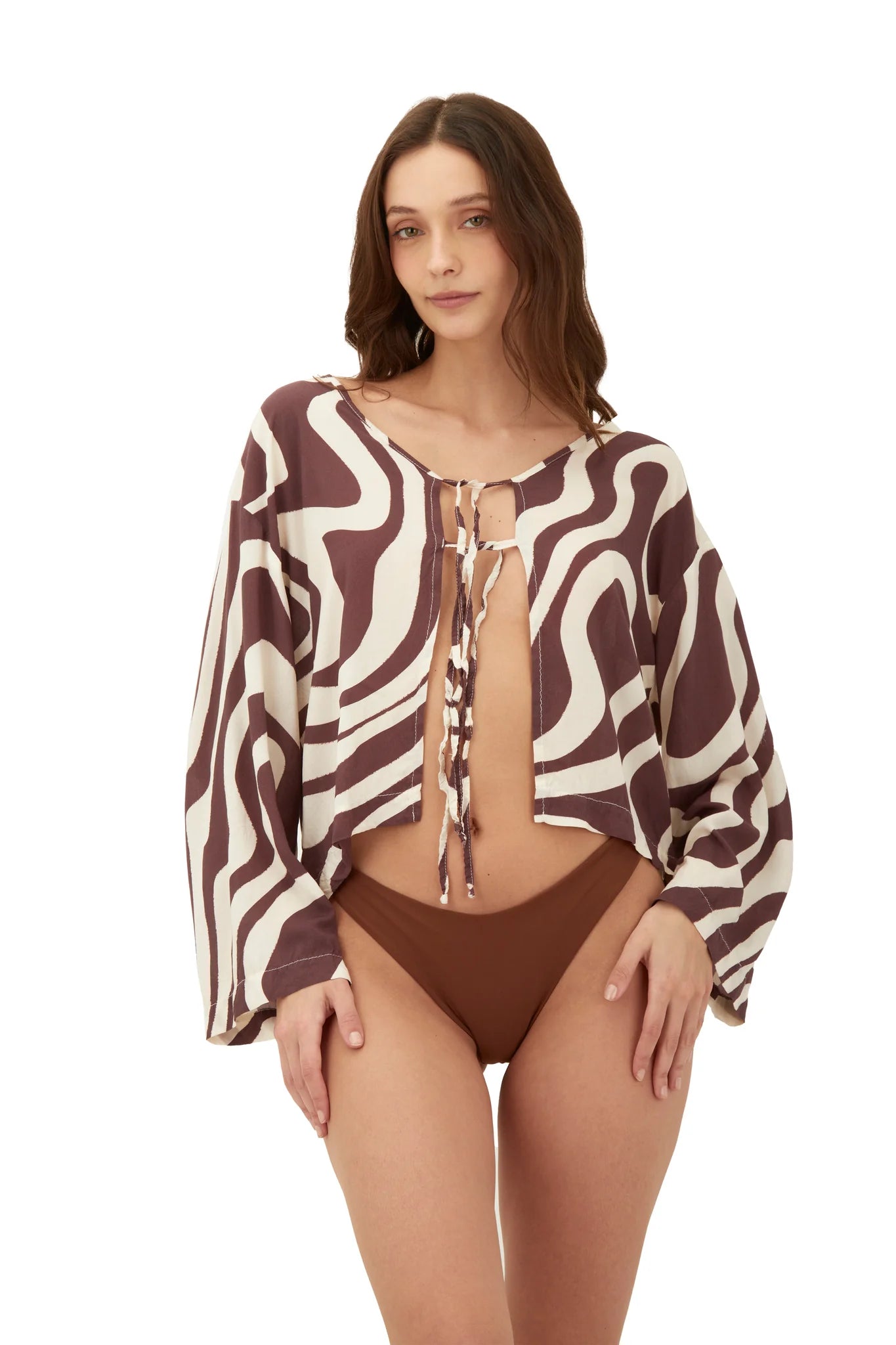 Chocolate swirl luster shirt