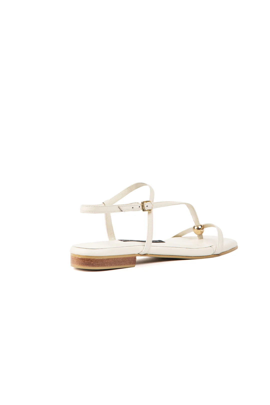 Gray sphere flat sandal