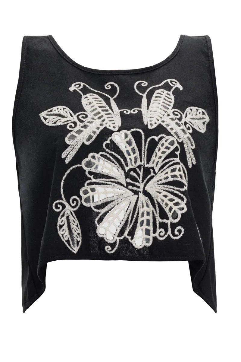Art deco crop top
