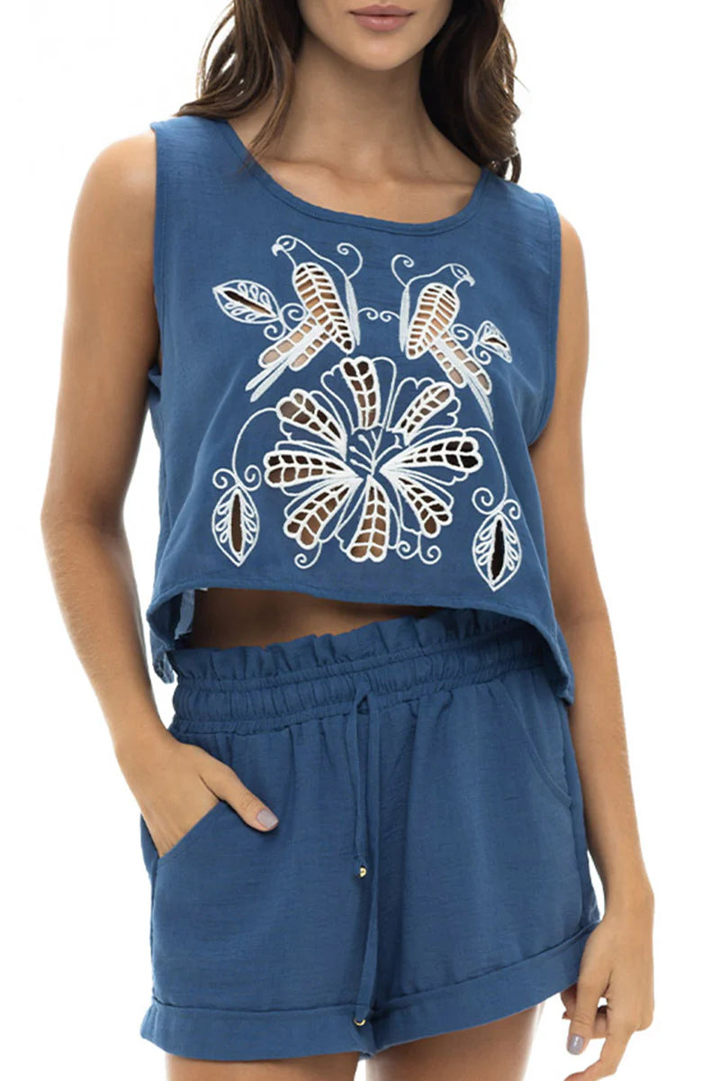 Art deco crop top