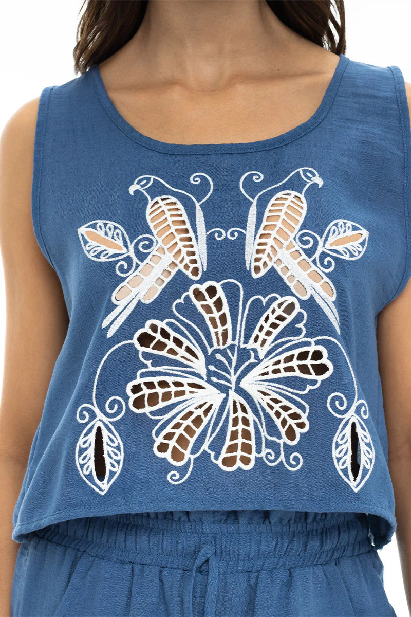 Art deco crop top