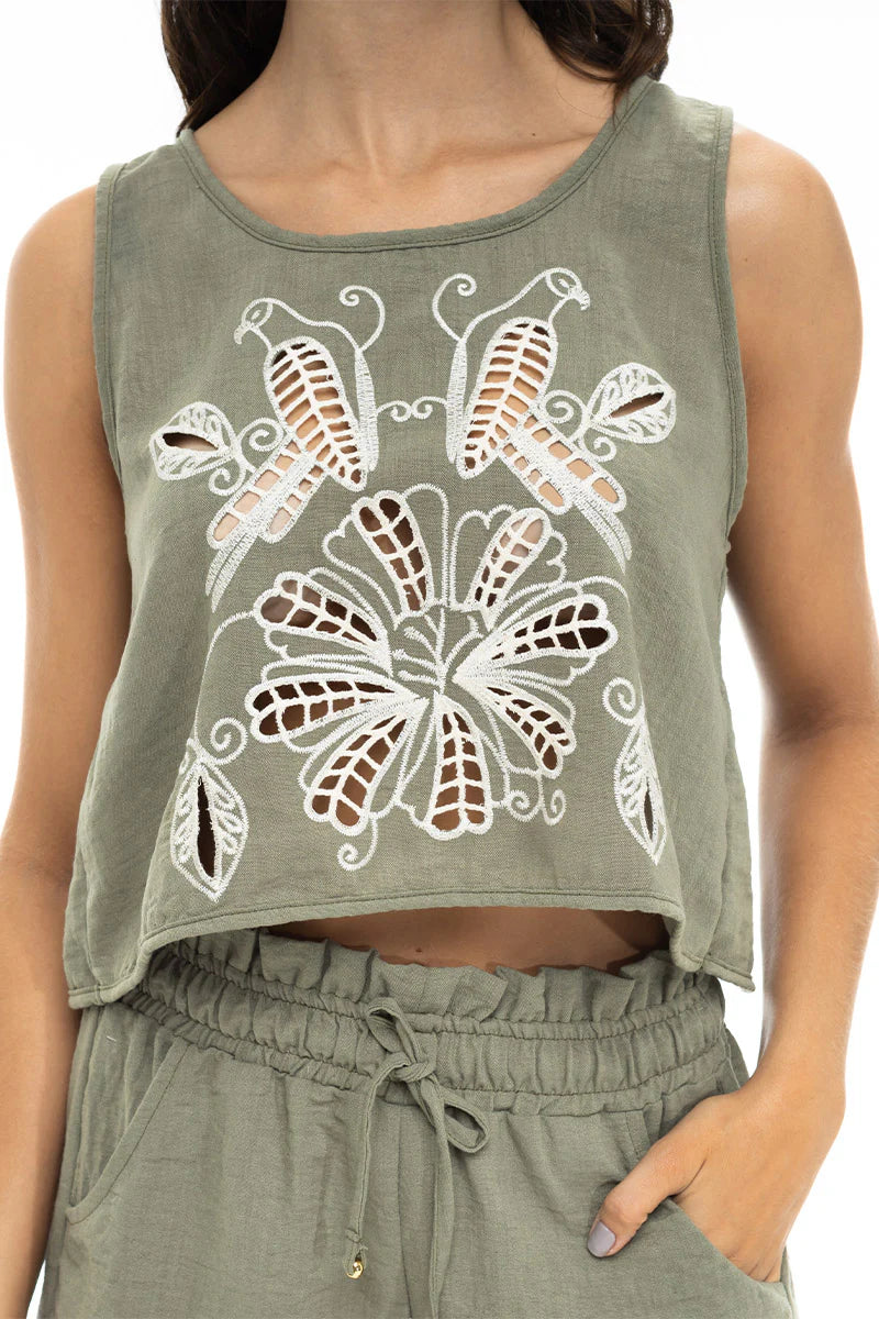 Art deco crop top