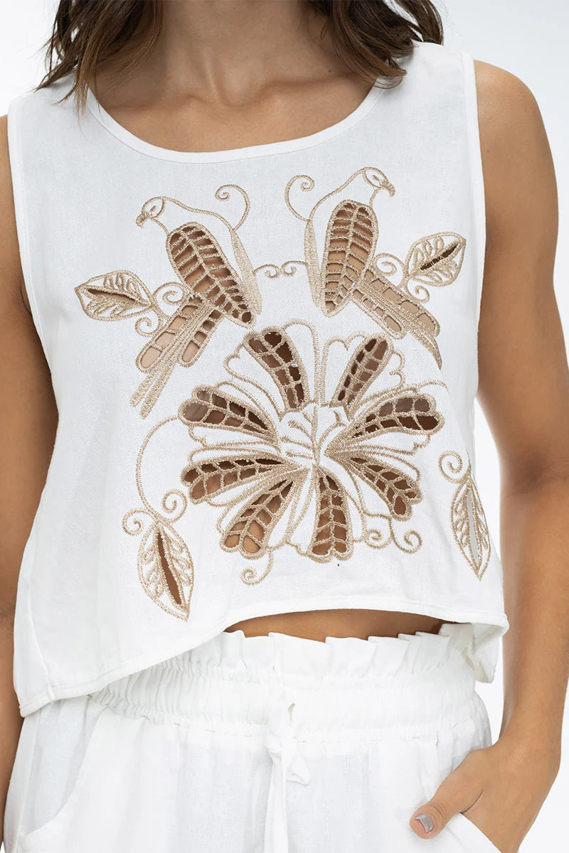 Art deco crop top