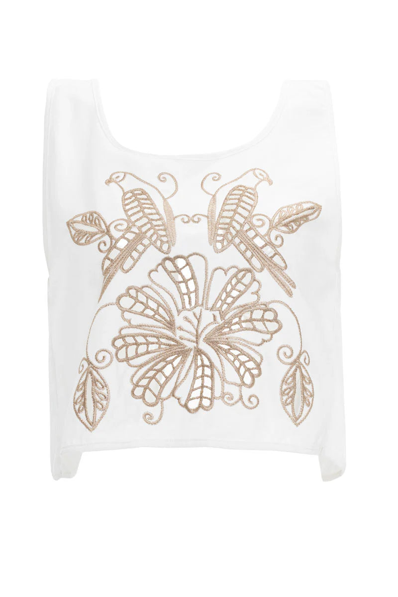 Art deco crop top
