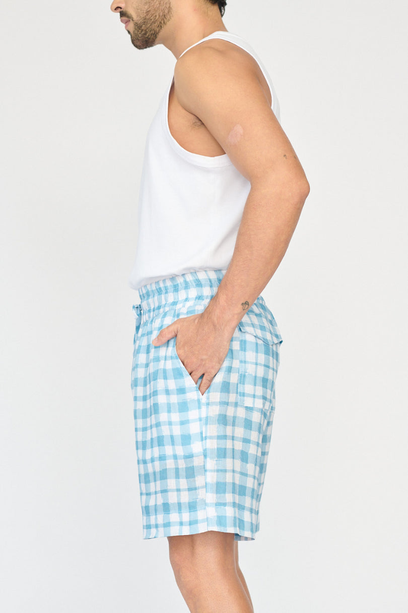 Plaid print bermuda shorts