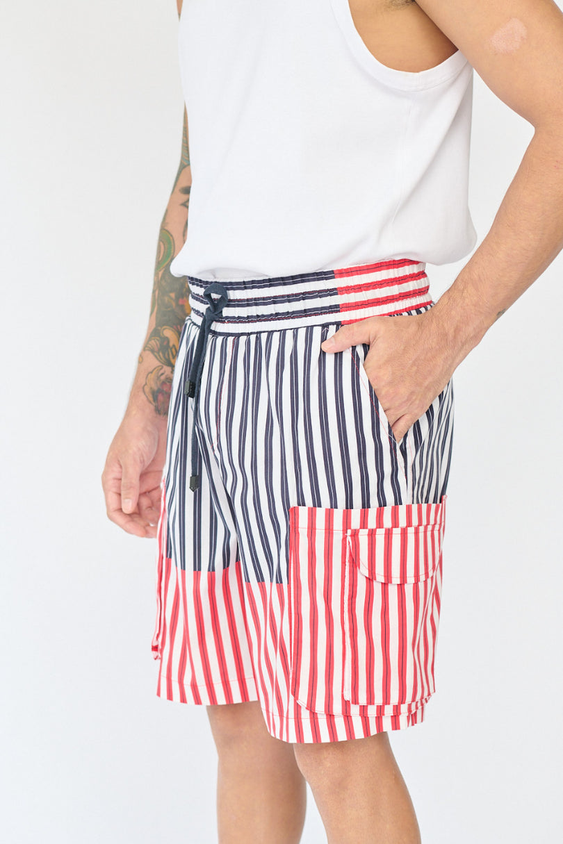 Striped bermuda short