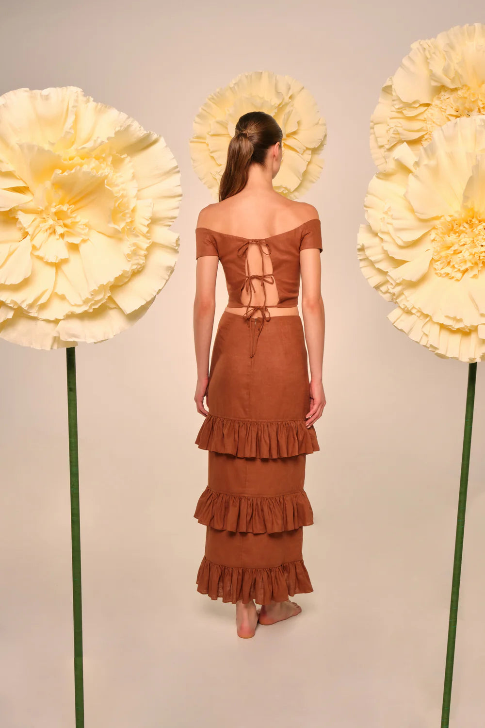 Dulce almendra maxi skirt