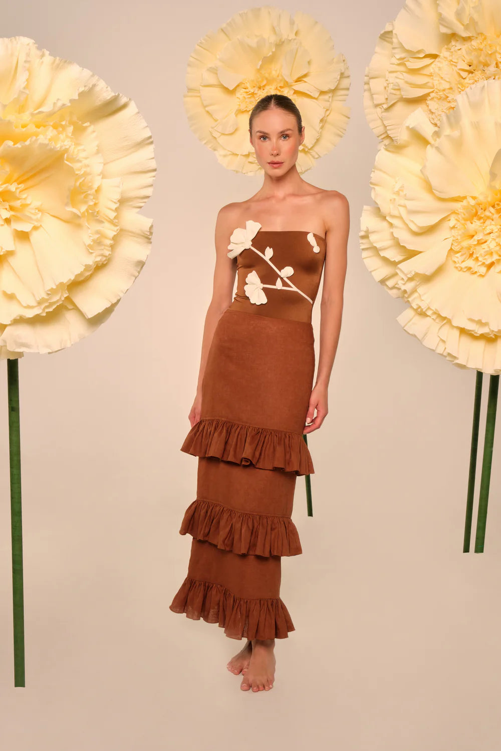 Dulce almendra maxi skirt