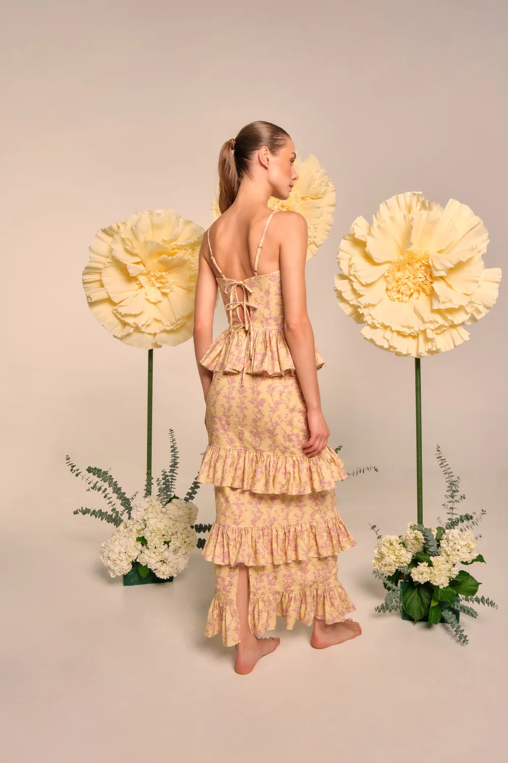 Polen de lavanda maxi skirt