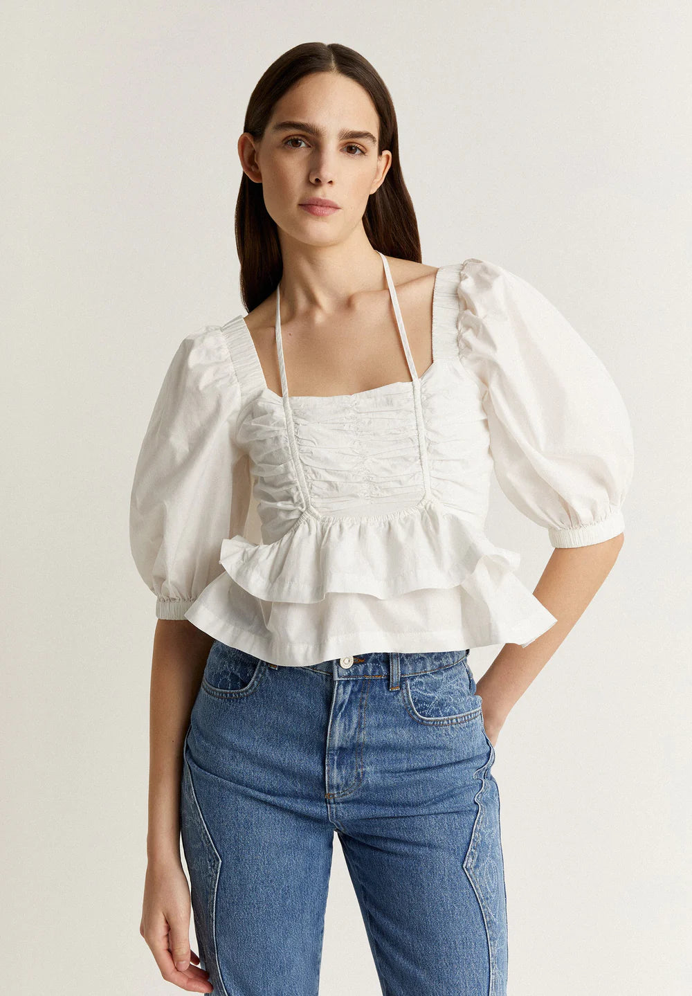 Blusa Poplin Puff