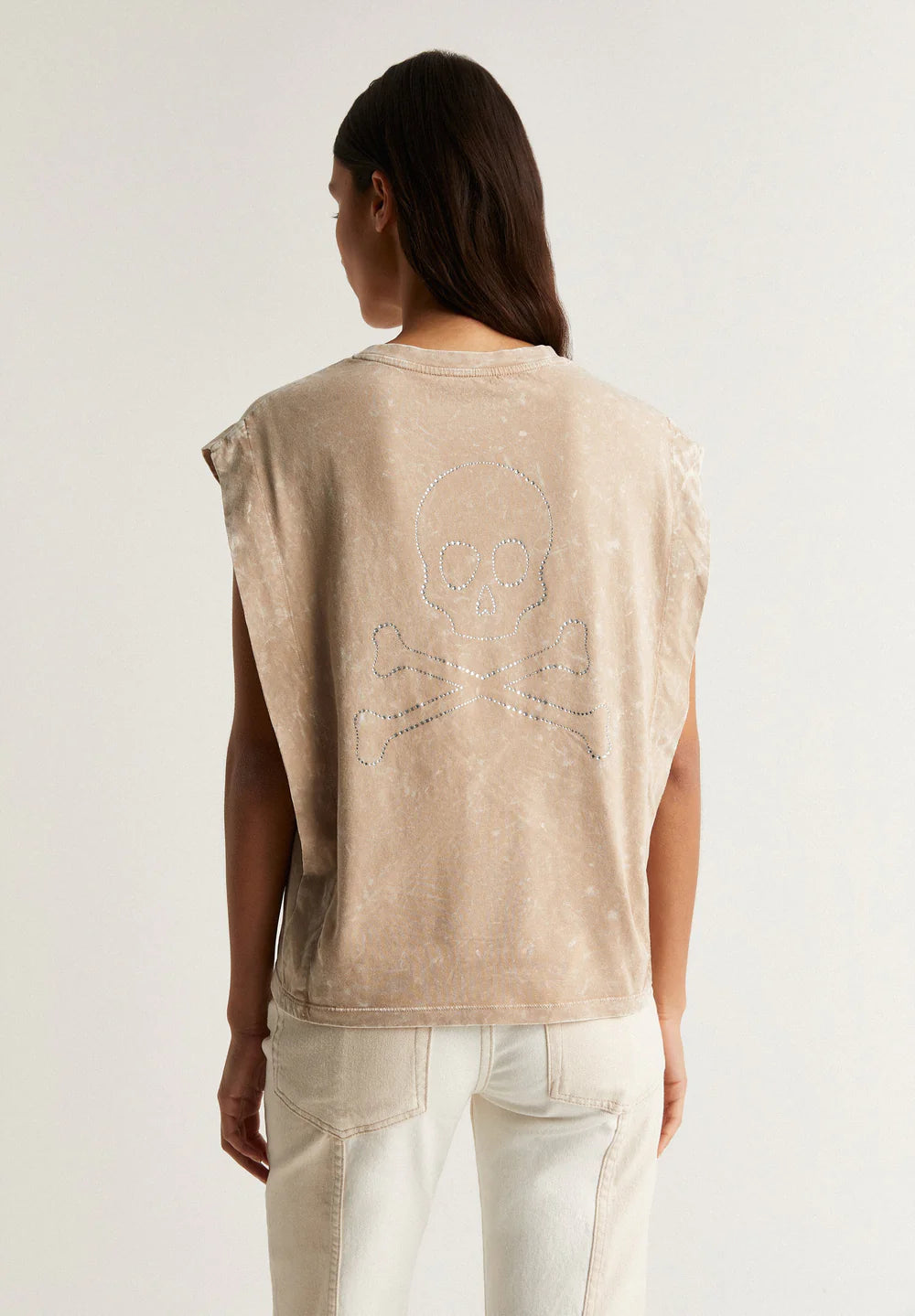 Blusa Skull Lapel Tee