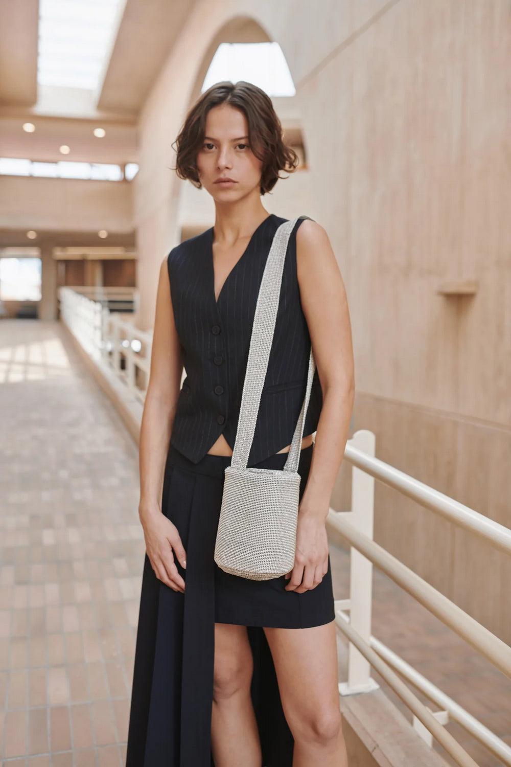 Silver nest bag