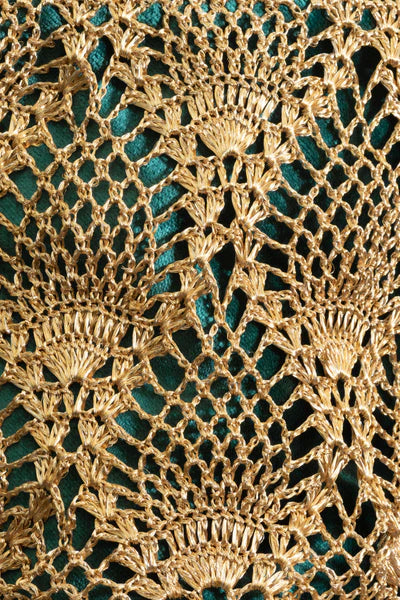 Gold-emerald pineapple bag