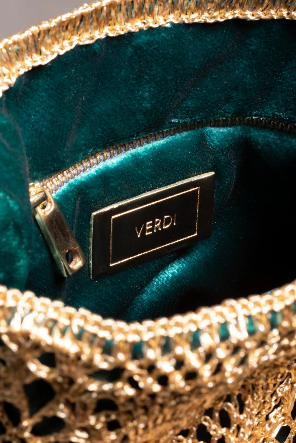Gold-emerald pineapple bag