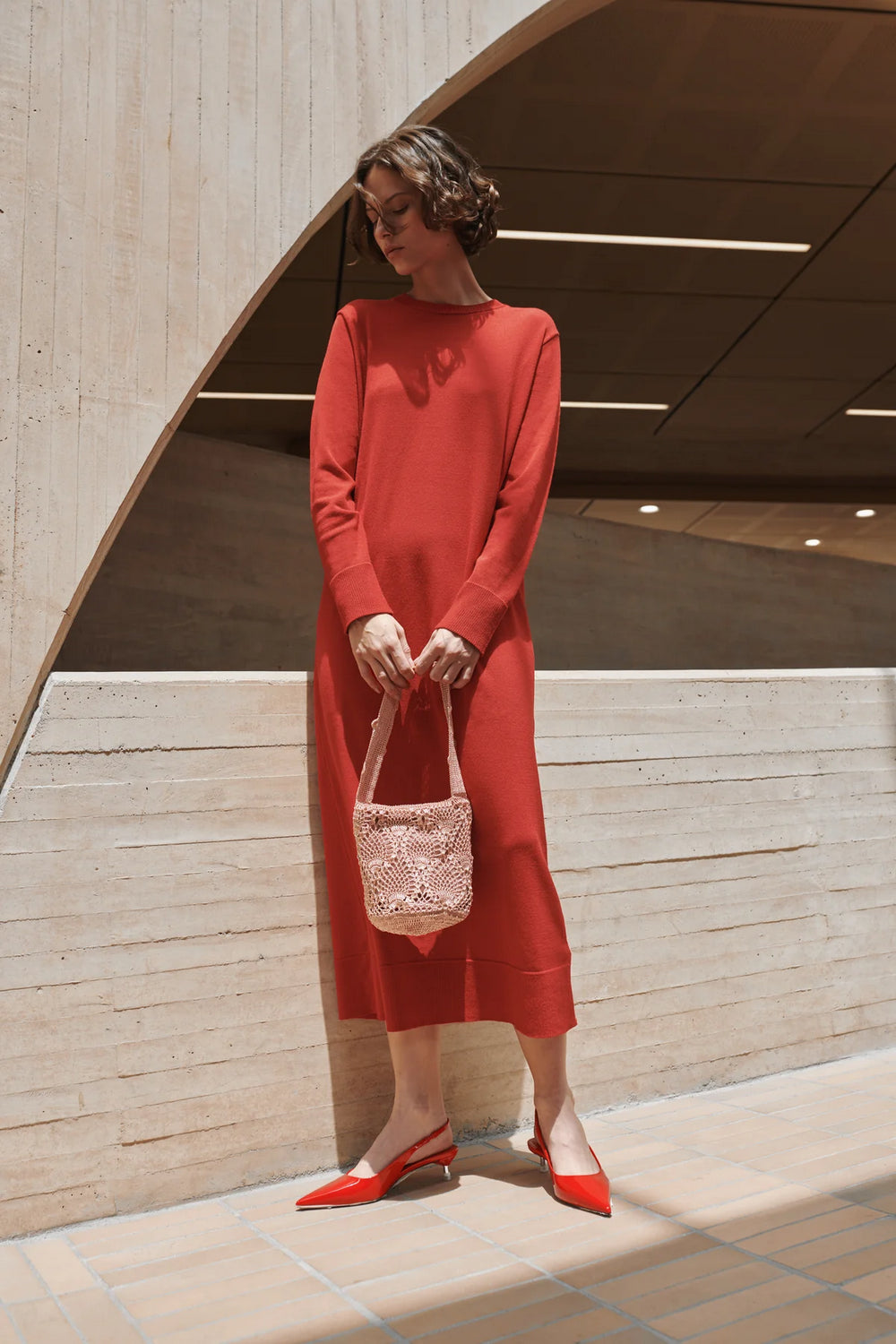 Pink-gold pineapple bag