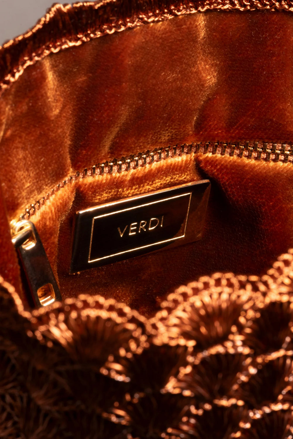 Seahsell rose gold copper bag