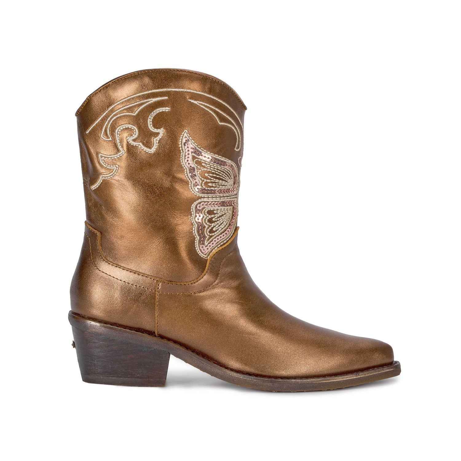 Bronze butterfly texan boot