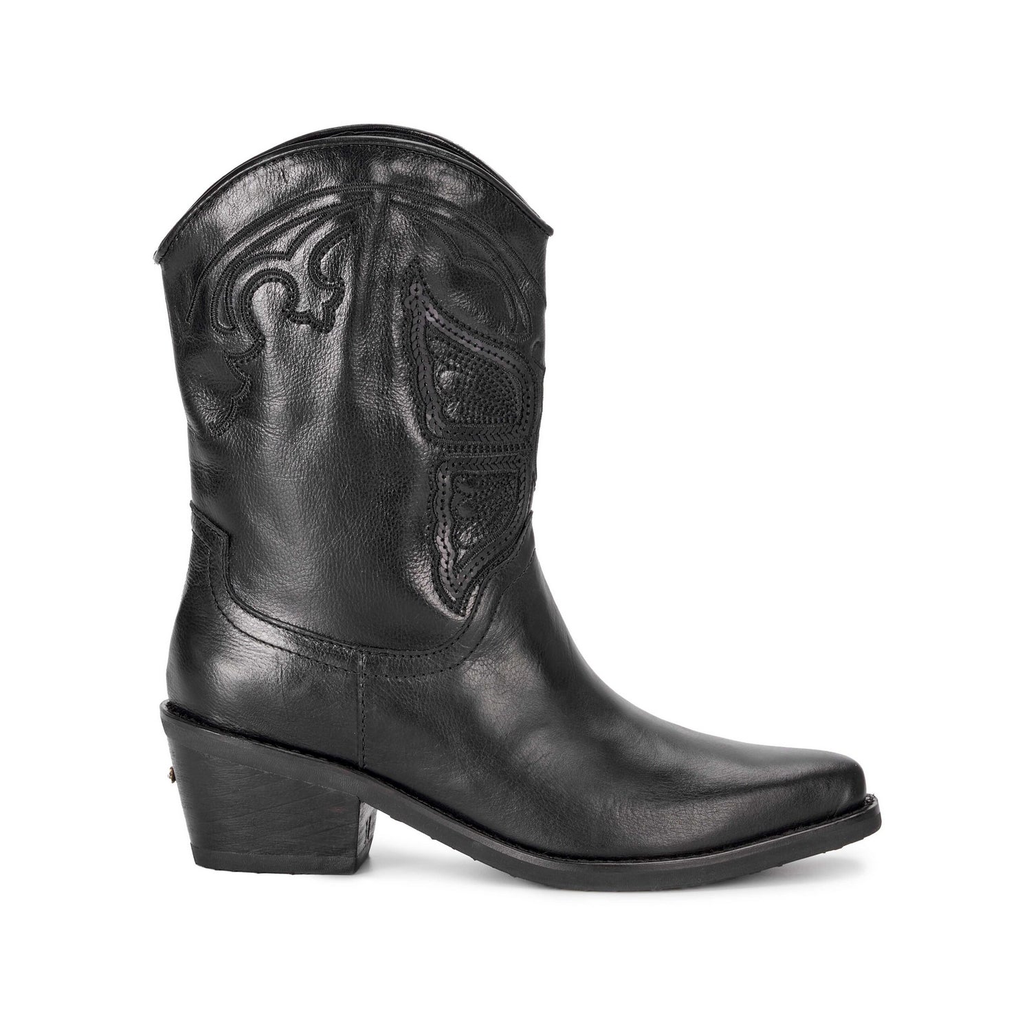 Black butterfly texan boot