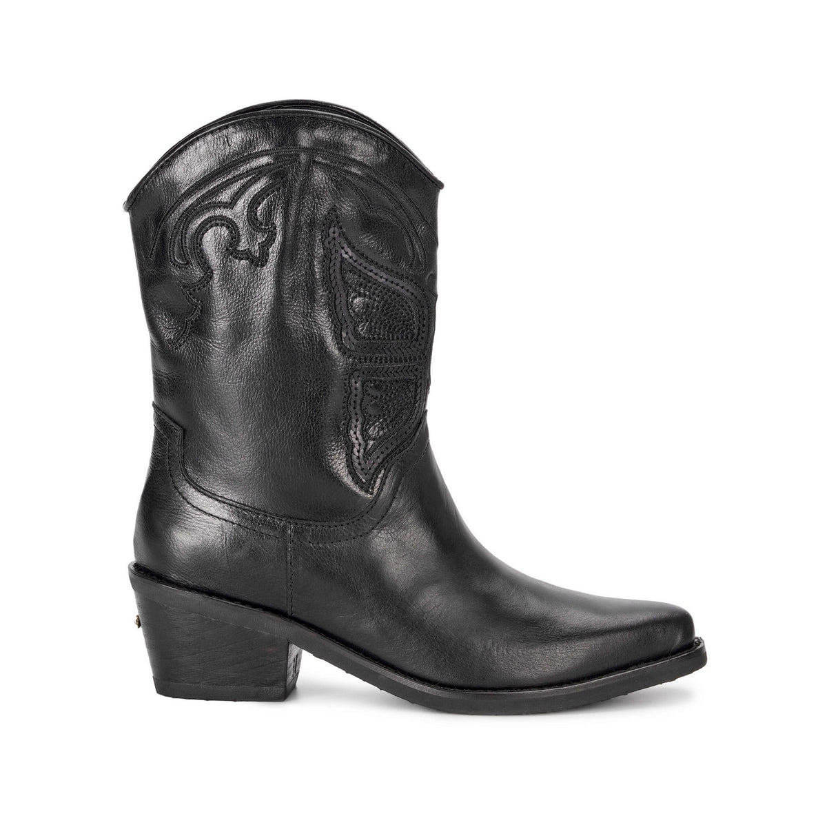 Black butterfly texan boot