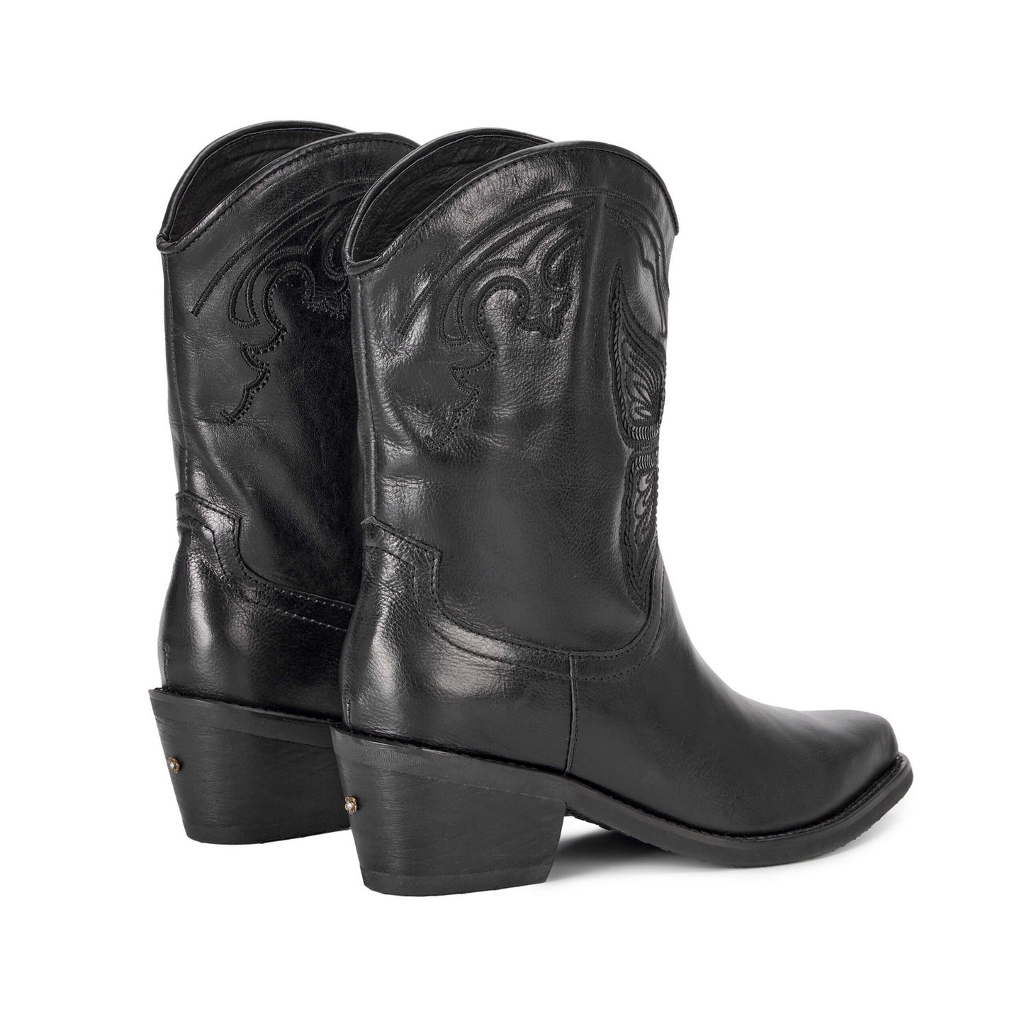 Black butterfly texan boot
