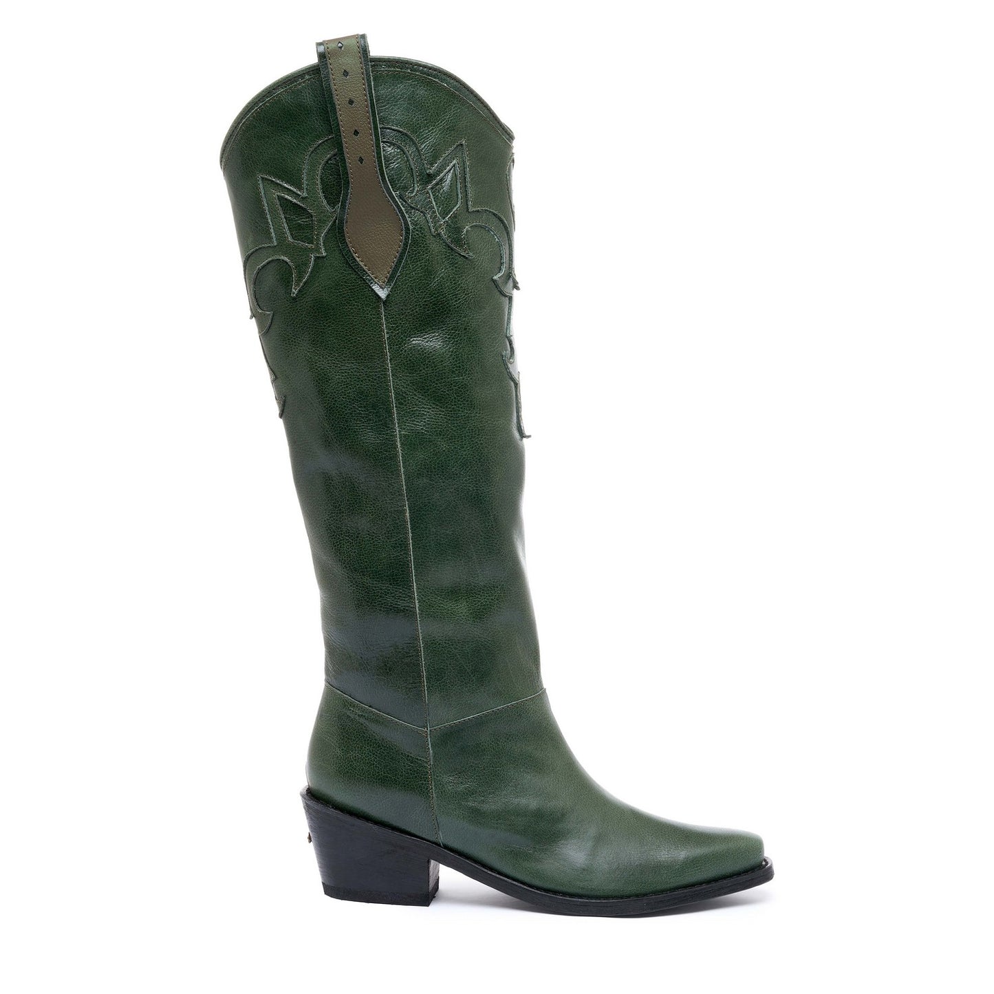 Green oriental texan boot