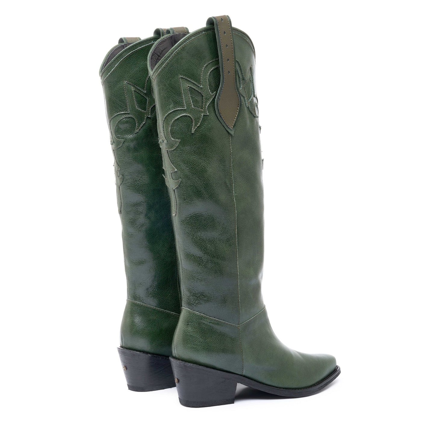 Green oriental texan boot