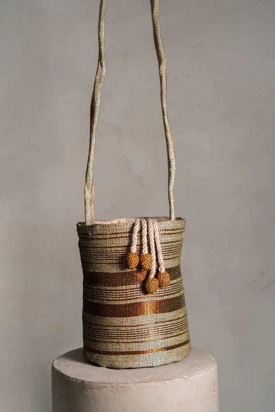 Copper bucket bag